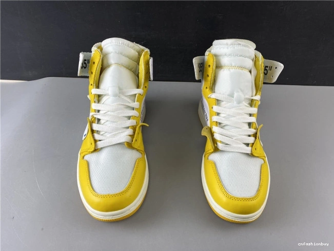 1 Yellow-Cone x NRG Dark Powder White Jordan Off-White Air AQ0818-149 1010